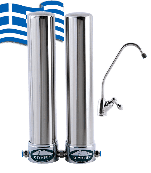 Filtru de apă dublu OLYMPUS pentru sub blat (antimicrobian)