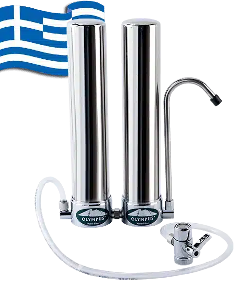 Filtru de apă dublu OLYMPUS pentru blat (antimicrobian)